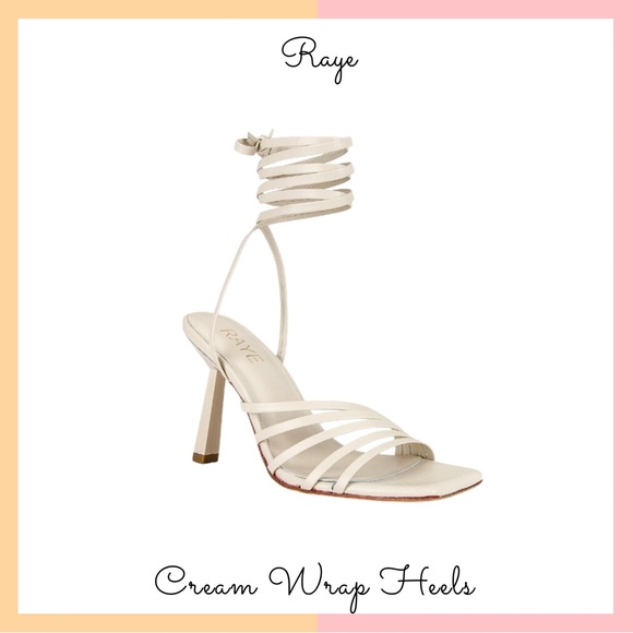 Raye x Revolve Cream Wrap Sandals - Picture 1 of 8